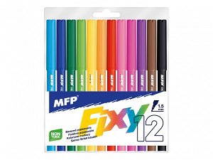 Teddies Fixy barevné 12ks v plastovém sáčku 13x16cm