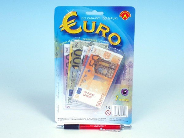 PEXI Eura peníze do hry na kartě 15x16cm