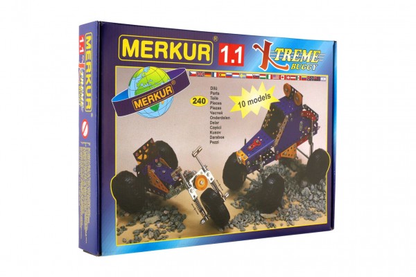 Merkur Toys Stavebnice MERKUR 1.1 10 modelů 240ks v krabici 36x26,5x5,5cm