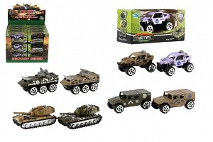 Teddies Tank/Auto vojenské/Obrněný transportér kov 7cm mix druhů (1 ks)