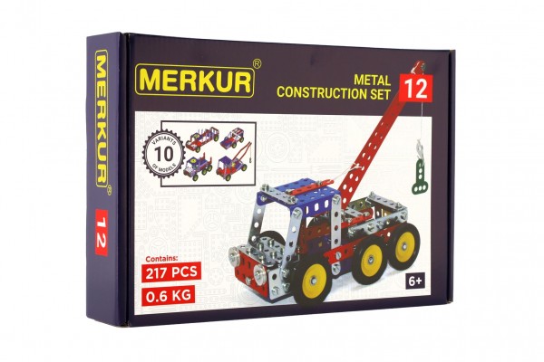 Merkur Toys Stavebnice MERKUR 012 Odtahové vozidlo 10 modelů 217ks v krabici 26x18x5cm