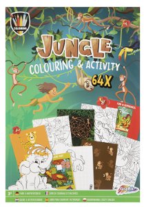 Craft Creative Kniha s omalovánkami a aktivitami Jungle A4