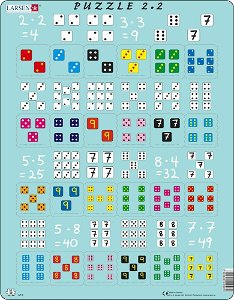 Larsen Puzzle Násobení s kostkami 24 dílků