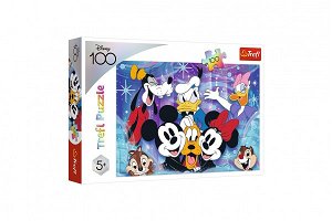 Trefl Puzzle Ve světě Disney je zábava 100 dílků 41x27,5cm v krabici 29x20x4cm