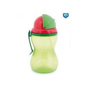 Canpol babies Sportovní láhev se slámkou 370 ml zelená