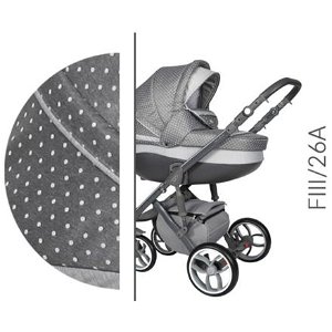 Kočárek Baby Merc Faster III Style 2019 trojkombinace šedý rám s autosedačkou FIII/26A
