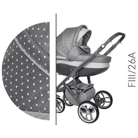 Kočárek Baby Merc Faster III Style 2019 dvojkombinace šedý rám FIII/26A