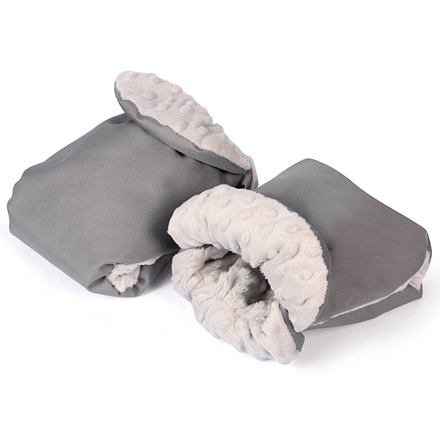 Tesoro rukavice na kočárek grey + grey