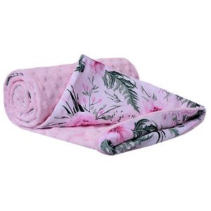 Dětská deka Medi růžová/růžové květiny