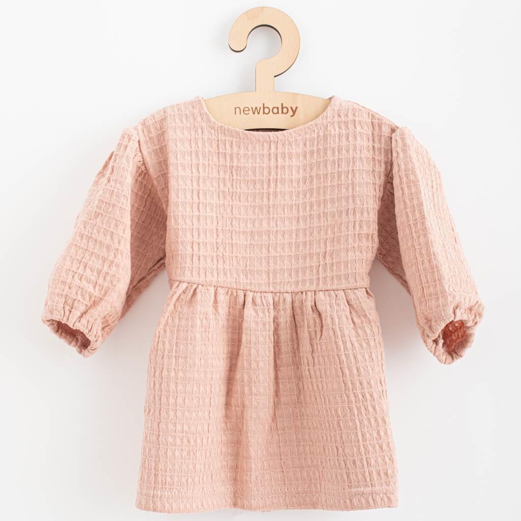 Kojenecké mušelínové šaty New Baby Comfort clothes růžová, vel. 68 (4-6m)