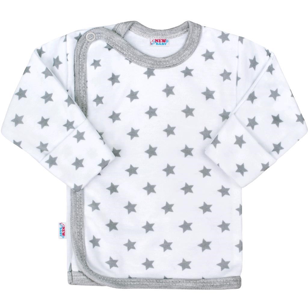 Kojenecká košilka New Baby Classic II šedá s hvězdičkami, vel. 56 (0-3m)