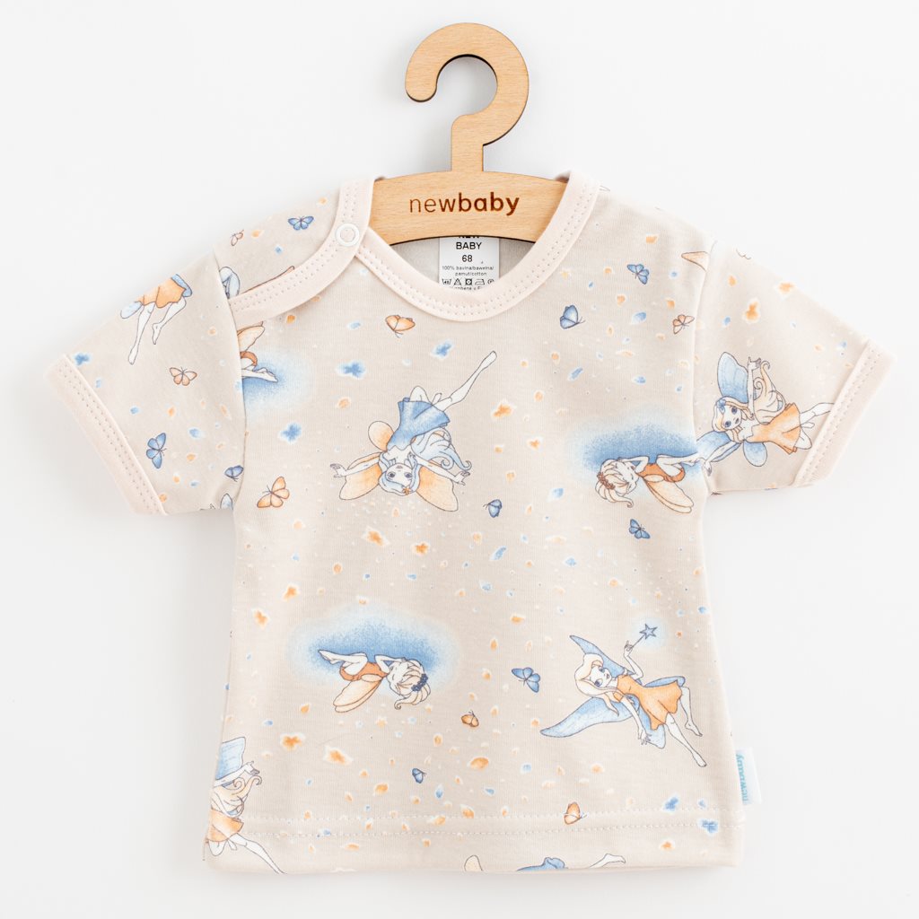 Kojenecké bavlněné tričko s krátkým rukávem New Baby Víla, vel. 56 (0-3m)
