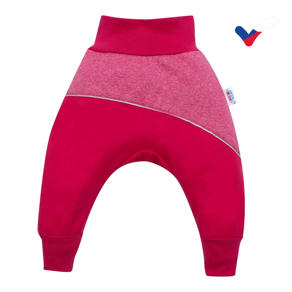 Softshellové kojenecké kalhoty New Baby růžové, vel. 68 (4-6m)