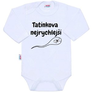Body s potiskem New Baby Tatínkova nejrychlejší, vel. 62 (3-6m)