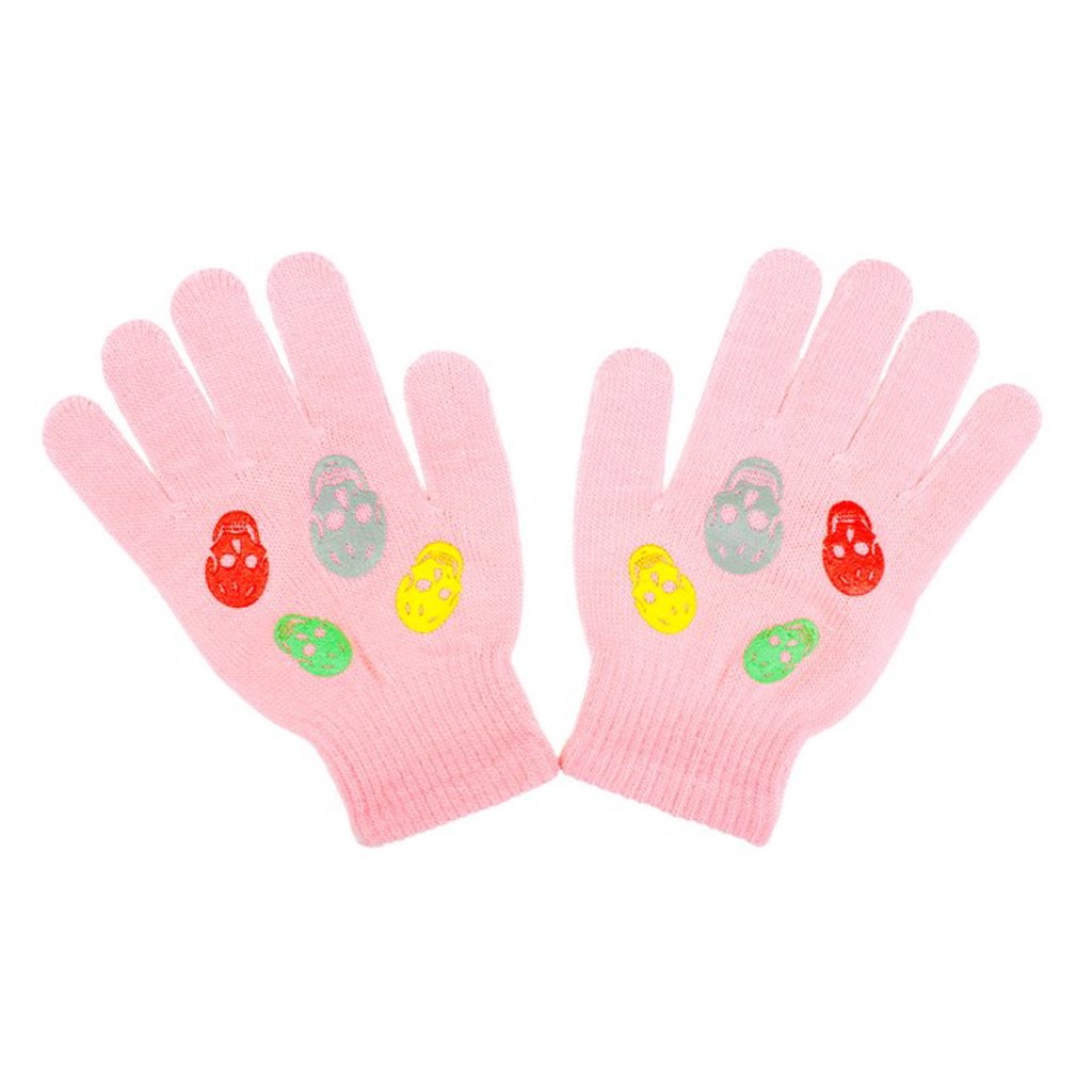 Dětské zimní rukavičky New Baby Girl světle růžové, vel. 122 (6-7 let)