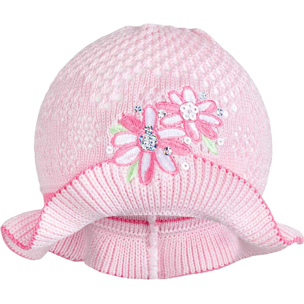 Pletený klobouček New Baby růžovo-růžový, vel. 104 (3-4r)