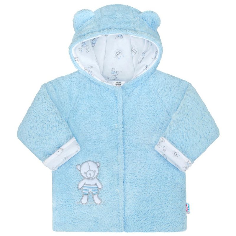 Zimní kabátek New Baby Nice Bear modrý, vel. 56 (0-3m)
