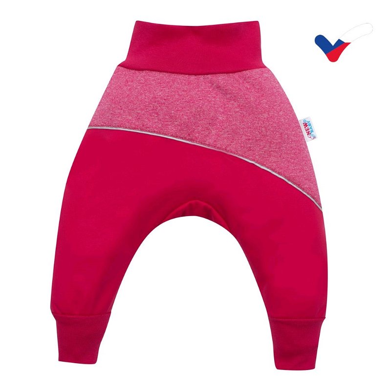 Softshellové kojenecké kalhoty New Baby růžové, vel. 86 (12-18m)