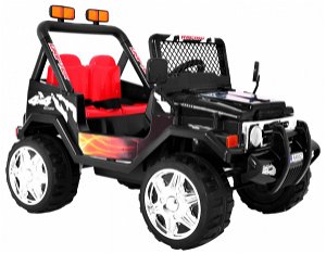 Elektrické autíčko Jeep Raptor, EVA kola, 2.4GHz černé K3163