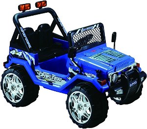 Elektrické autíčko Jeep Raptor, EVA kola, 2.4GHz modré K3163