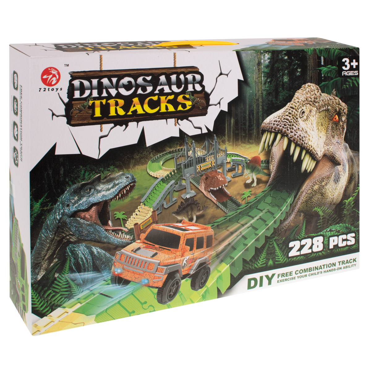 Autodráha s dinosaury, 228 dílů KX7473