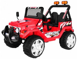 Elektrické autíčko Jeep Raptor, EVA kola, 2.4GHz červené K3163