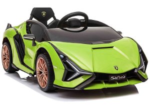 Elektrické autíčko Lamborghini Sian zelené 7501