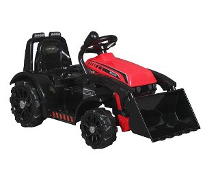 Dětský elektrický traktor s radlicí červený 15136