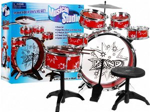 Bohui Toys Dětská bicí souprava – bubny pro kluky červená 28875A