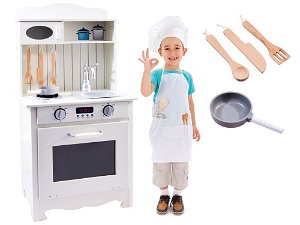 Dětská dřevěná kuchyňka s vybavením