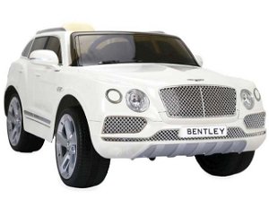 Elektrické autíčko Bentley Bentayga, 2.4GHz, kožená sedačka - bílé
