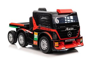 Dětský elektrický kamion Mercedes Axor s návěsem, MP4 červený