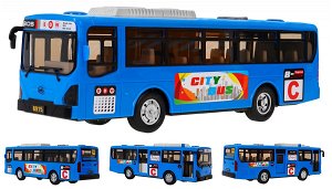Velký hrací školní autobus - modrý