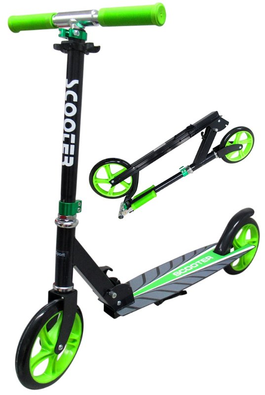 Velká skládací koloběžka Scooter R-sport - zelená