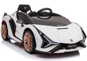 Elektrické autíčko Lamborghini Sian - bílé