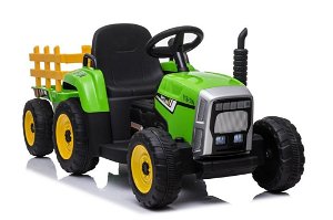 Elektrický traktor s přívěsem, 2.4GHz - zelený