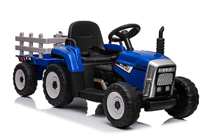 Elektrický traktor s přívěsem, 2.4GHz - modrý