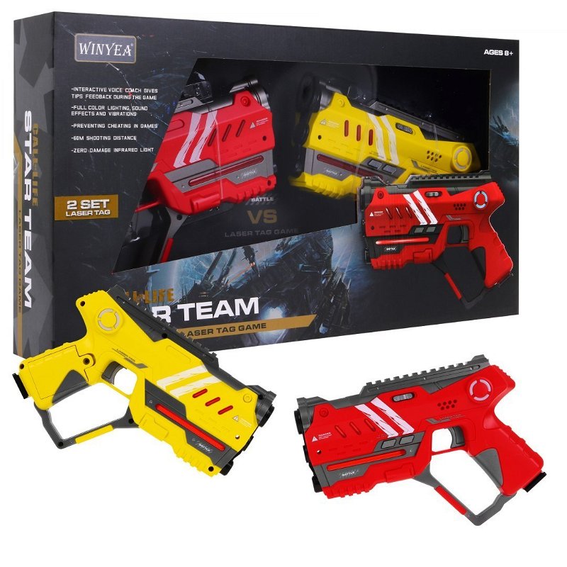 Laserové pistole Laser Tag - žluto-červené