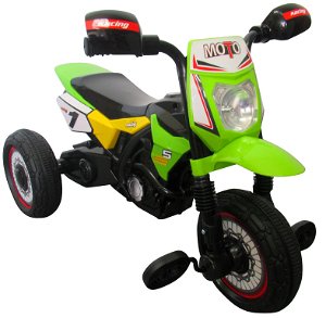 Dětská šlapací tříkolka Motorka - zelená