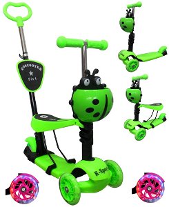 Dětská tříkolová koloběžka R-Sport 5v1 - zelená