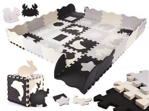 Pěnové puzzle pro děti černá a bílá - 36ks