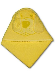 Dětská froté osuška 80x80 pejsek žlutá Žlutá