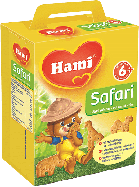 HAMI Sušenky dětské Safari 180 g