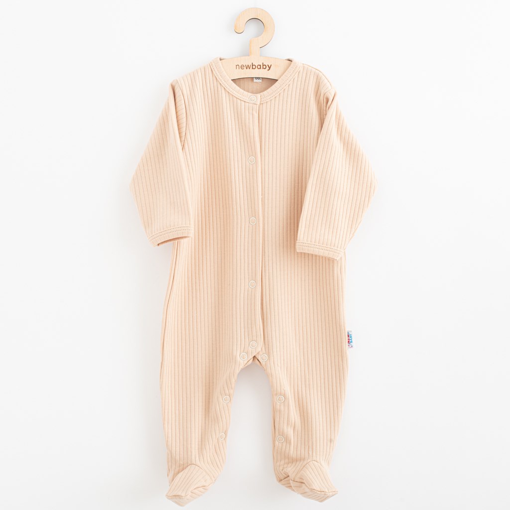 Kojenecký bavlněný overal New Baby Practical béžová Béžová 80 (9-12m)