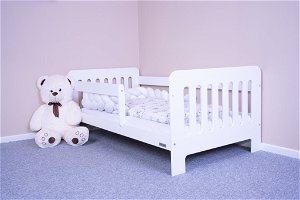 Dětská postel se zábranou New Baby ERIK 160x80 cm bílá Bílá