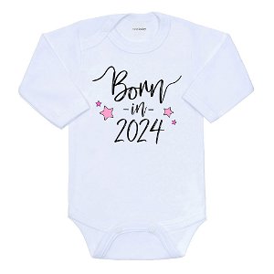 Body s potiskem New Baby Born in 2024 růžové Bílá 74 (6-9m)