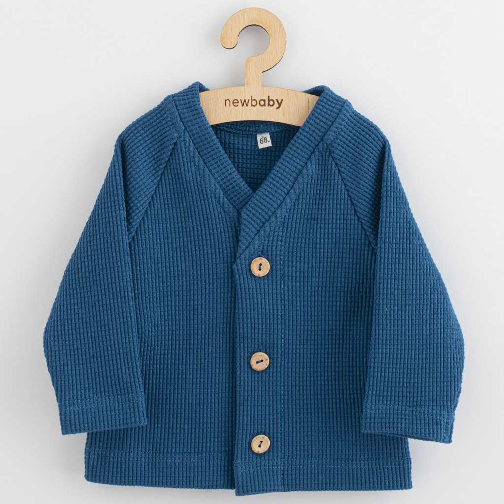 Kojenecký kabátek na knoflíky New Baby Luxury clothing Oliver modrý Modrá 80 (9-12m)