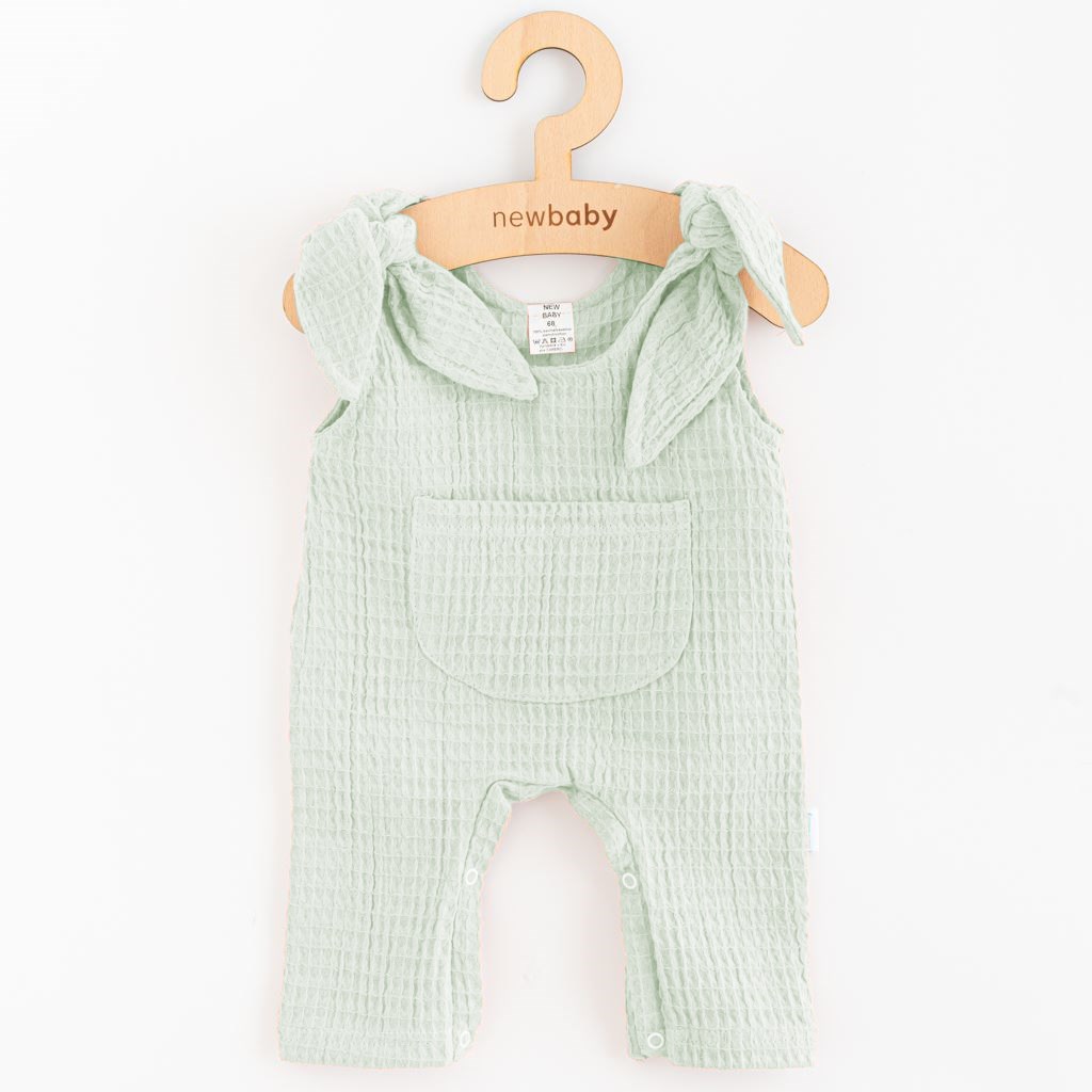 Kojenecké mušelínové lacláčky New Baby Comfort clothes šalvějová Zelená 80 (9-12m)