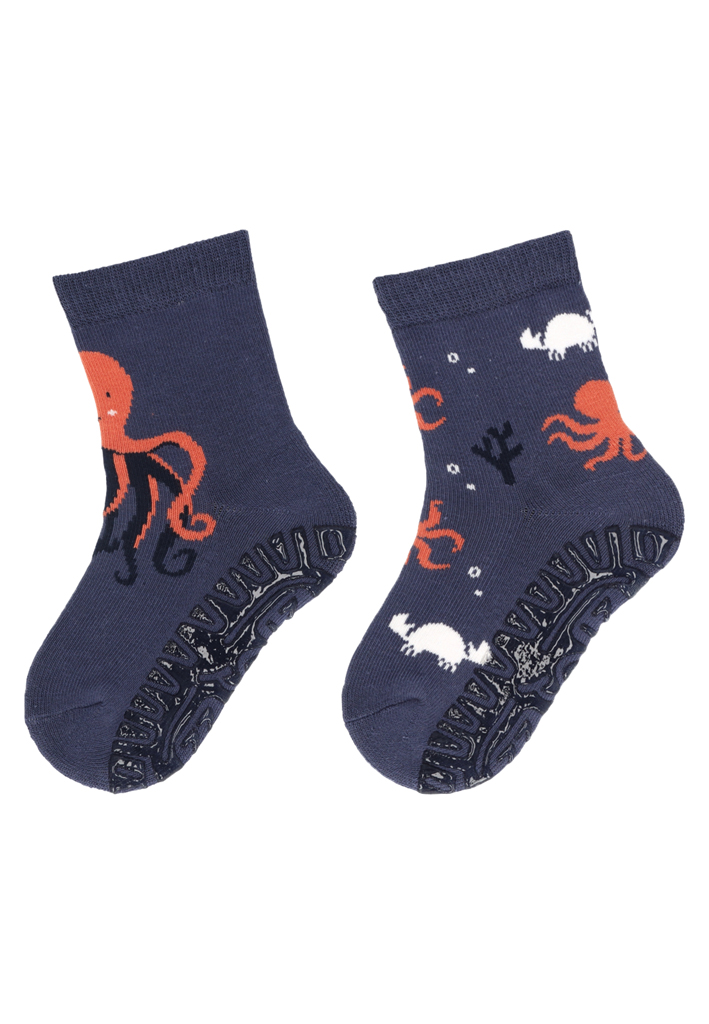 STERNTALER Ponožky protiskluzové Chobotnice AIR 2ks v balení modrá kluk vel. 20 12-24m