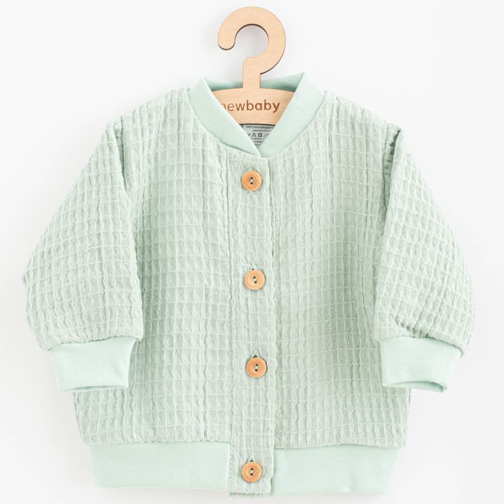 Kojenecký mušelínový kabátek New Baby Comfort clothes šalvějová Zelená 80 (9-12m)